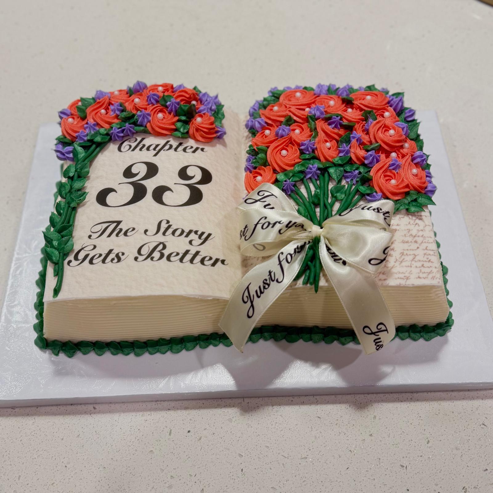 Chapter 33 Book Cake